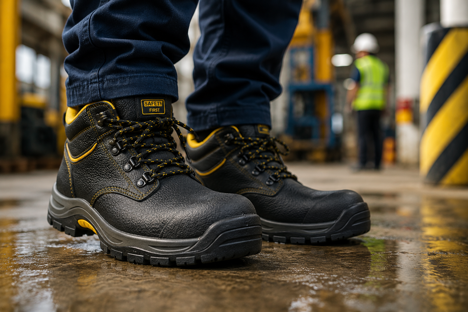 Industrial safety shoes for workplace use